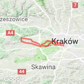 Mapa Mnikowska i Lasek Wolski zimowo